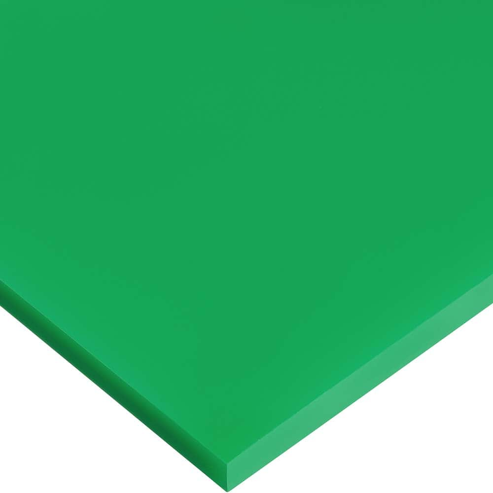 USA Sealing - Plastic Bars; Material: Cast Acrylic ; Shape: Rectangular ; Height (Inch): 1/4 ; Width (Inch): 2 ; Length (Feet): 1.000 ; Color: Green - Exact Industrial Supply