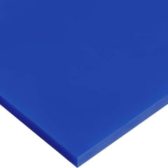 USA Sealing - Plastic Bars; Material: Cast Acrylic ; Shape: Rectangular ; Height (Inch): 1/8 ; Width (Inch): 2 ; Length (Feet): 4.000 ; Color: Blue - Exact Industrial Supply