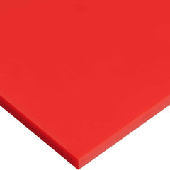 USA Sealing - Plastic Bars; Material: Cast Acrylic ; Shape: Rectangular ; Height (Inch): 1/4 ; Width (Inch): 4 ; Length (Feet): 4.000 ; Color: Red - Exact Industrial Supply