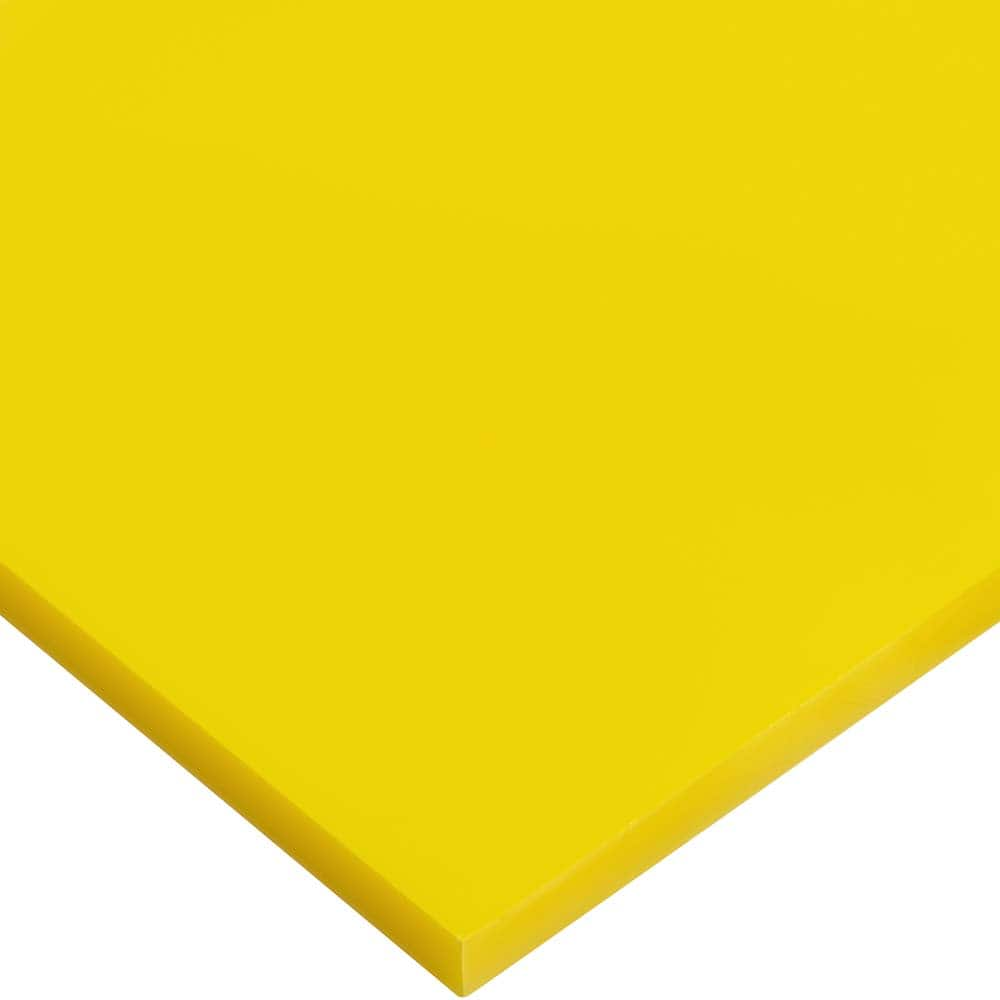 USA Sealing - Plastic Sheets; Material: Cast Acrylic ; Thickness (Inch): 1/8 ; Length (Feet): 2 ; Tensile Strength (psi): 10000 ; Color: Yellow ; Material Grade: Standard - Exact Industrial Supply