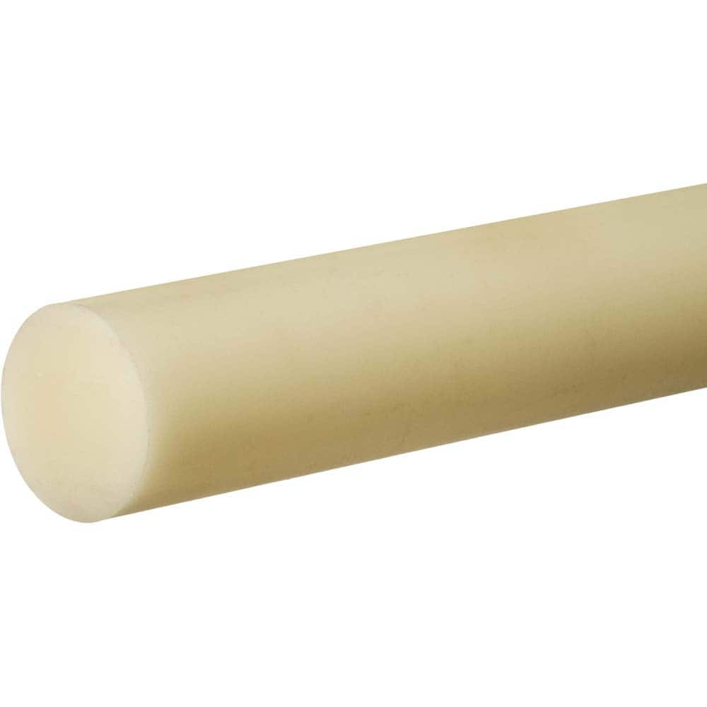 USA Sealing - Plastic Rods; Material: PTFE ; Diameter (Inch): 3/8 ; Length (Feet): 2 ; Hardness: 55D ; Color: Off-White ; Additional Information: Density: 0.076 lb/in?, Tensile Strength: 3500 psi, Temperature Rating: -350 to 500? F, Material Grade: Glass - Exact Industrial Supply