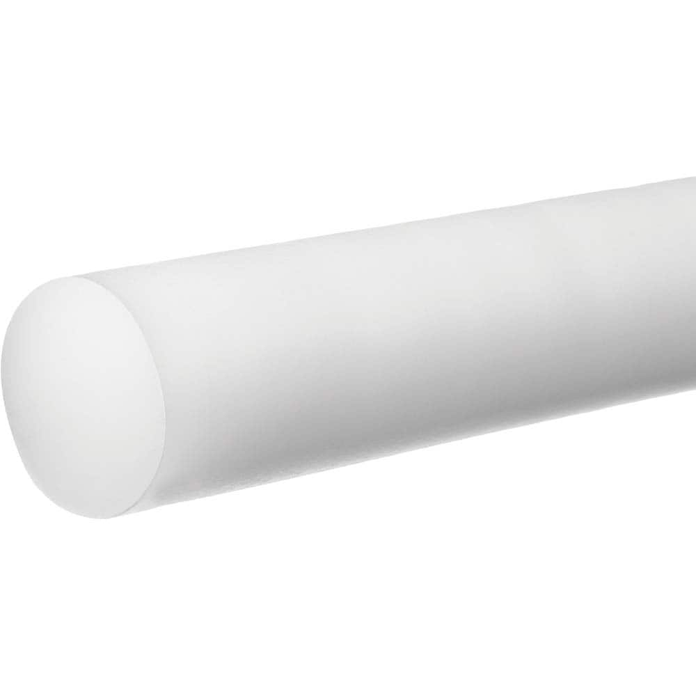 USA Sealing - Plastic Rods; Material: Acetal ; Diameter (Inch): 3/8 ; Length (Feet): 2 ; Hardness: Rockwell M-90 ; Color: White ; Additional Information: Density: 0.051 lb/in?, Tensile Strength: 8500 psi, Temperature Rating : -20 to 180? F, Impact Streng - Exact Industrial Supply