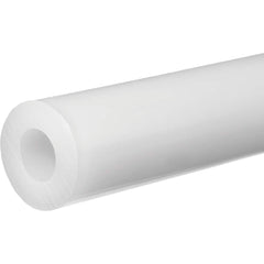 USA Sealing - Plastic Tubes; Material: PTFE ; Inside Diameter (Inch): 1/2 ; Maximum Length (Inch): 24 ; Wall Thickness (Inch): 1/8 ; Color: White ; Shape: Round - Exact Industrial Supply