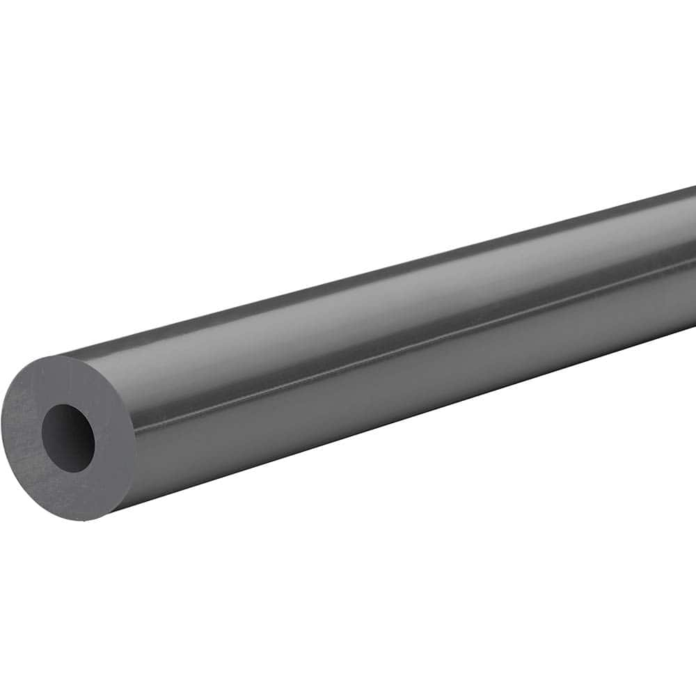 USA Sealing - Plastic Tubes; Material: PVC ; Inside Diameter (Inch): 3/8 ; Maximum Length (Inch): 12 ; Wall Thickness (Inch): 1/4 ; Color: Gray ; Shape: Round - Exact Industrial Supply