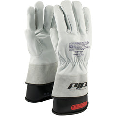 ‎148-2000/7 Leather Gloves - Leather Protector -  Grain Goatskin -  Class 00-0 -  13 In. -  Gauntlet Cuff