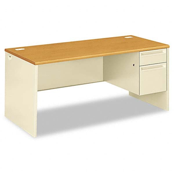 Hon - Office Desks Type: Single Pedestal w/Right Hand Return Center Draw: No - All Tool & Supply