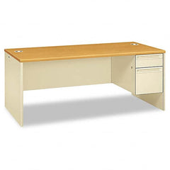 Hon - Office Desks Type: Single Pedestal w/Right Hand Return Center Draw: No - All Tool & Supply