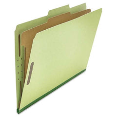 UNIVERSAL - File Folders, Expansion Folders & Hanging Files Folder/File Type: Classification Folders with Tob Tab Fastener Color: Green - All Tool & Supply