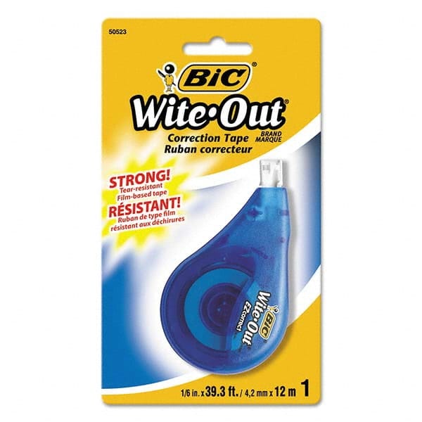 Bic - Correction Fluid & Tape Type: Correction Tape Non-Refillable Tape Size: 1/6 x 472" - All Tool & Supply