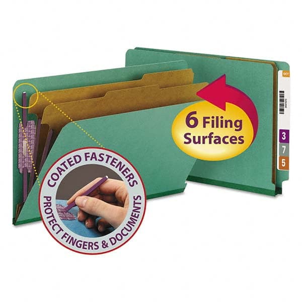 SMEAD - File Folders, Expansion Folders & Hanging Files Folder/File Type: Classification Folders with End Tab Fastener Color: Green - All Tool & Supply