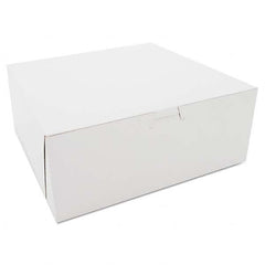 SCT - Bakery Boxes, White, Kraft, 10W x 10D x 4H - All Tool & Supply