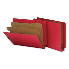 UNIVERSAL - File Folders, Expansion Folders & Hanging Files Folder/File Type: Classification Folders with Tob Tab Fastener Color: Red - All Tool & Supply