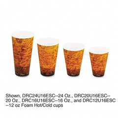 DART - Foam Hot/Cold Cups, 16 oz, Brown/Black, 1000/Carton - All Tool & Supply