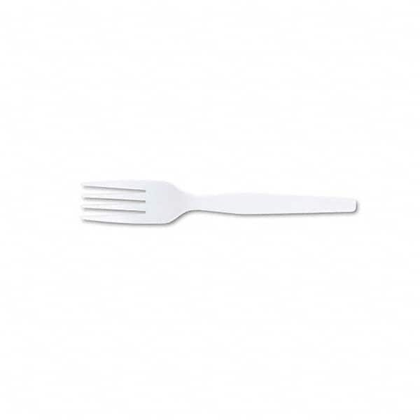 Dixie - Plastic Cutlery, Heavy Mediumweight Fork, 1000 Carton - Exact Industrial Supply