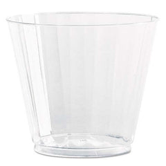 WNA - Classic Crystal Plastic Tumblers, 9 oz, Clear, Fluted, Squat, 12/Pack - All Tool & Supply