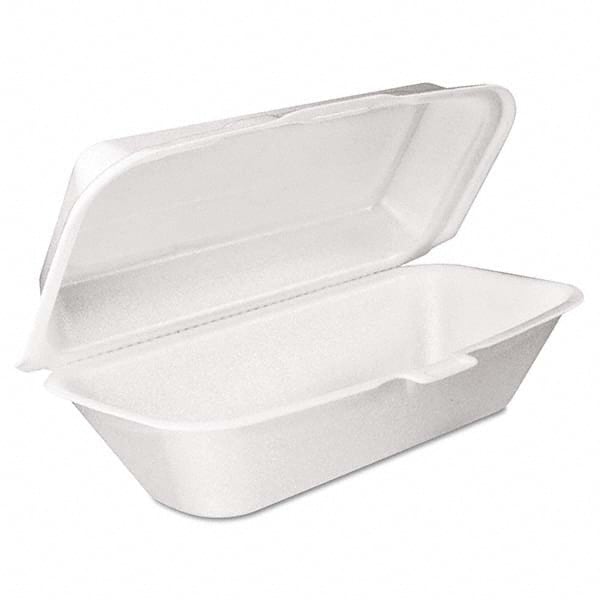 DART - Foam Hoagie Container with Removable Lid, 9-4/5 x 5-3/10 x 3-3/10, White, 125/Bag - All Tool & Supply