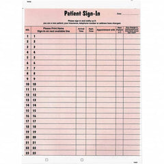 Tabbies - Note Pads, Writing Pads & Notebooks Writing Pads & Notebook Type: Sign-In Label Form Size: 8-1/2 x 11-5/8 - All Tool & Supply