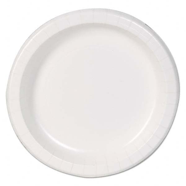 Dixie Basic - Basic Paper Dinnerware, Plates, White, 8.5" Diam, 125/Pack - All Tool & Supply