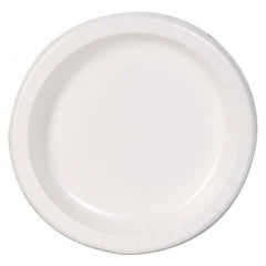 Dixie Basic - Basic Paper Dinnerware, Plates, White, 8.5" Diam, 125/Pack - All Tool & Supply