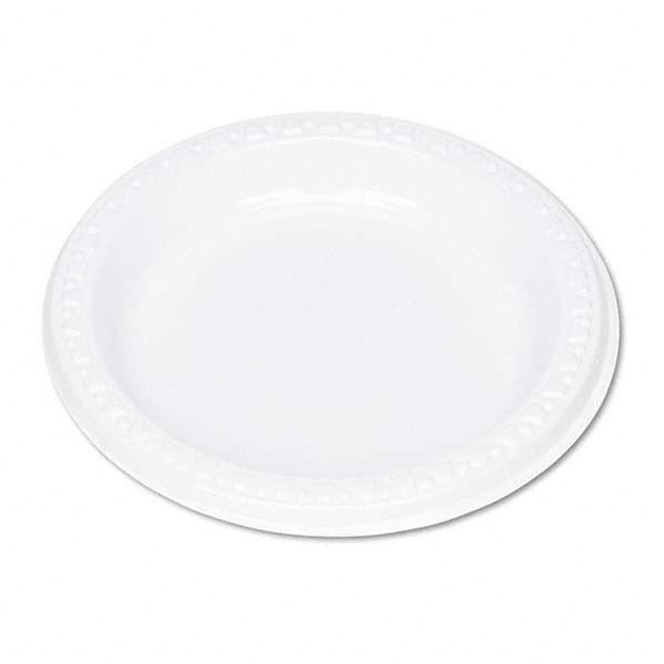 Tablemate Products - Plastic Dinnerware, Plates, 6" Diam, White, 125/Pack - All Tool & Supply