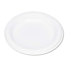 Tablemate Products - Plastic Dinnerware, Plates, 6" Diam, White, 125/Pack - All Tool & Supply