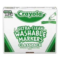 Crayola - Markers & Paintsticks Type: Marker Color: Black; Blue; Brown; Gray; Green; Orange; Pink; Red; Violet; Yellow - All Tool & Supply