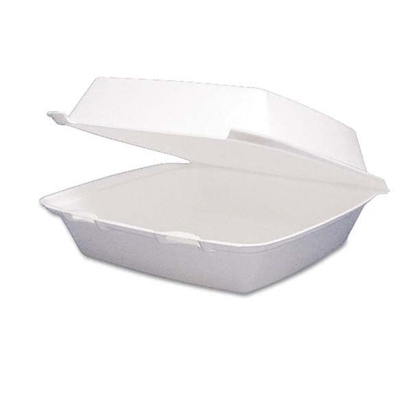 Foam Container, Hinged Lid, 1-Comp, 8 3/8 x 7 7/8 x 3 1/4, 200/Carton