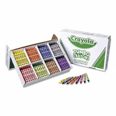 Crayola - Markers & Paintsticks Type: All Purpose Wax Crayon Color: Black; Blue; Brown; Green; Orange; Red; Violet; Yellow - All Tool & Supply