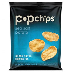 PopChips - Snacks, Cookies, Candy & Gum Breakroom Accessory Type: Potato Chips Breakroom Accessory Description: Potato Chips, Sea Salt Flavor, .8 oz Bag, 24/Carton - All Tool & Supply