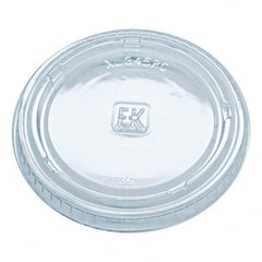 Portion Cup Lids, Fits 3.25-5.5 oz Cups, Clear, 2500/Carton Clear