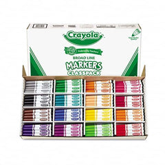 Crayola - Markers & Paintsticks Type: Marker Color: Black; Blue; Brown; Dolphin Gray; Flamingo Pink; Green; Iguana Green; Orange; Raspberry; Red; Royal Purple; Sandy Tan; Tiger Orange; Turquoise; Violet; Yellow - All Tool & Supply