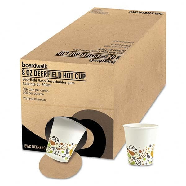 Boardwalk - Convenience Pack Paper Hot Cups, 8 oz, Deerfield Print, 306/Carton - All Tool & Supply