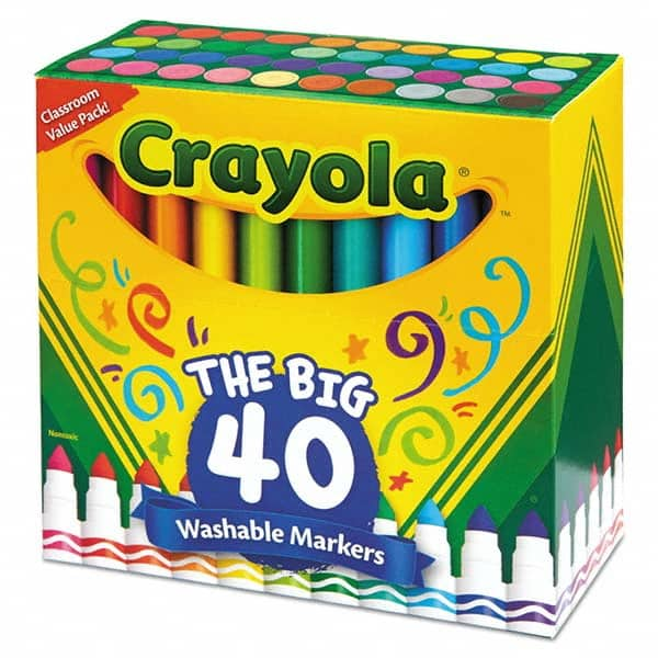 Crayola - Markers & Paintsticks Type: Washable Marker Color: Assorted - All Tool & Supply