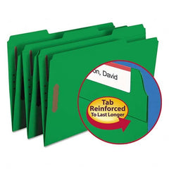 SMEAD - File Folders, Expansion Folders & Hanging Files Folder/File Type: File Folders with Top Tab Fastener Color: Green - All Tool & Supply