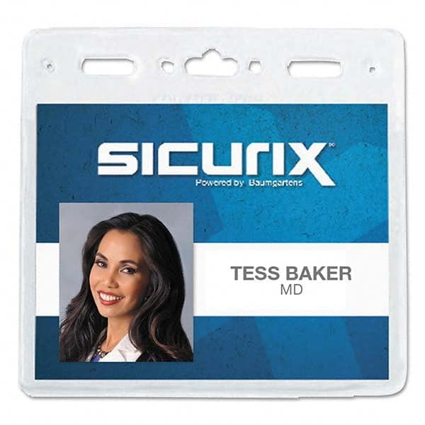 Sicurix - Badge Holders Attachment Type: Clip-On Horizontal or Vertical Holder: Horizontal - All Tool & Supply