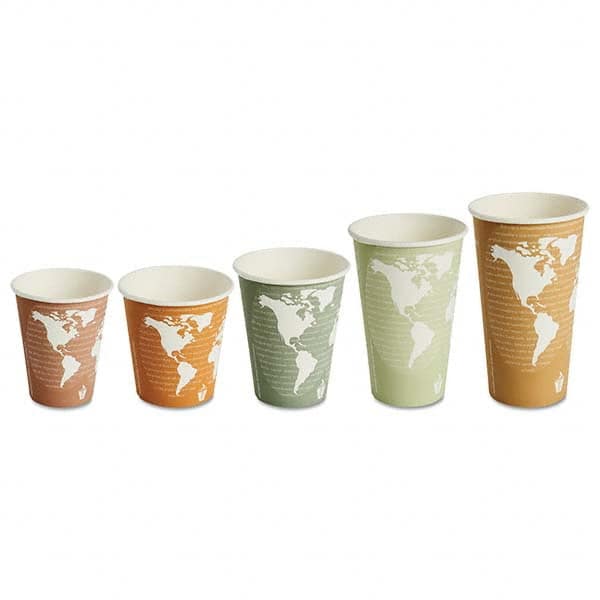 ECO PRODUCTS - World Art Renewable/Compostable Hot Cups, 8 oz, Plum, 50/Pack, 10 Pack/Carton - All Tool & Supply