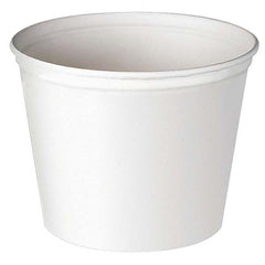 DART - Double Wrapped Paper Bucket, Unwaxed, White, 53 oz, 50/Pack - All Tool & Supply