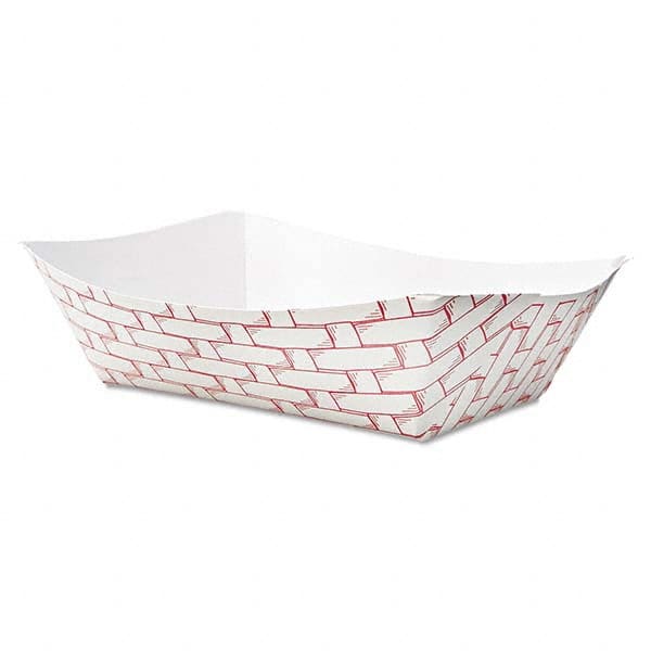 Boardwalk - Paper Food Baskets, 3lb Capacity, Red/White, 500/Carton - All Tool & Supply