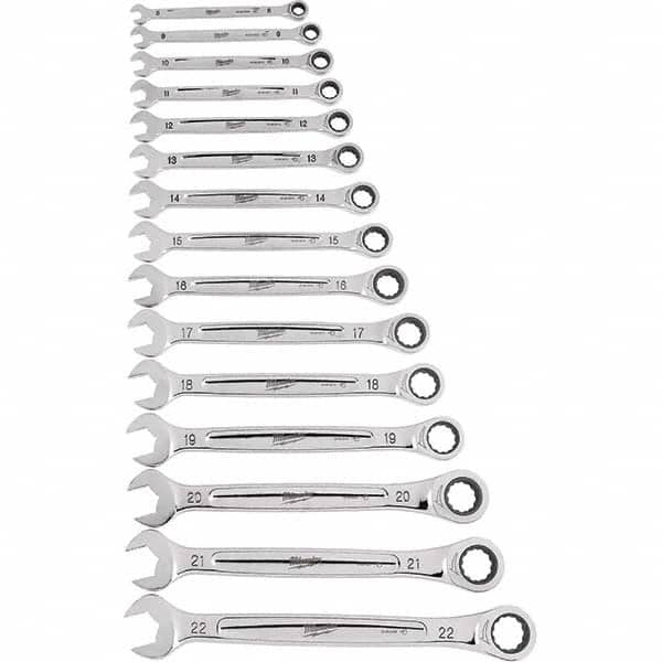 Milwaukee Tool - Wrench Sets Tool Type: Ratcheting Combination Wrench System of Measurement: Metric - All Tool & Supply