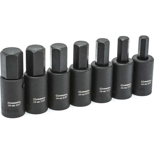 Crescent - Hex & Torx Bit Socket Sets Type: Impact Hex Bit Socket Set Drive Size: 1/2 - All Tool & Supply