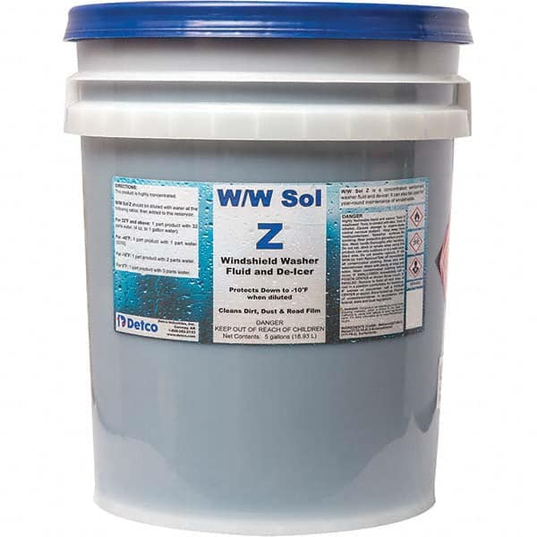 Detco - Automotive Cleaners & Degreaser Type: Windshield Washer Fluid Container Size: 5 Gal. - All Tool & Supply