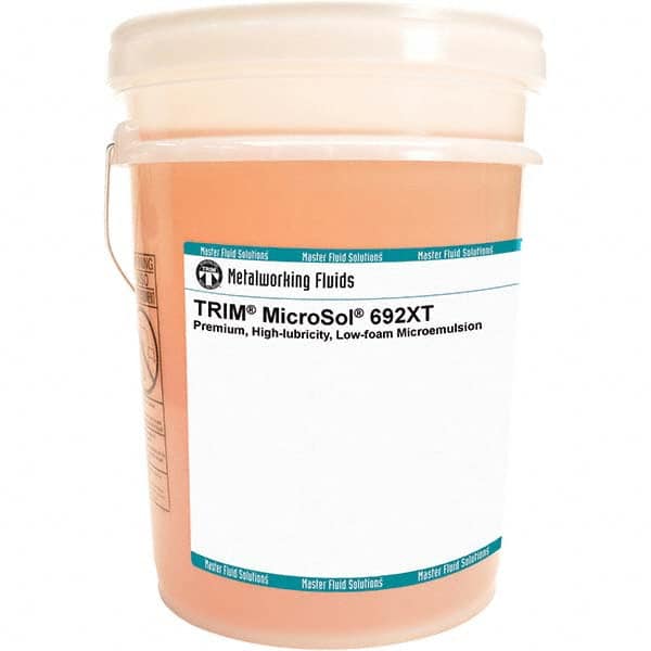 Master Fluid Solutions - TRIM MicroSol 692XT 5 Gal Pail Cutting, Drilling, Sawing, Grinding, Tapping & Turning Fluid - All Tool & Supply