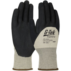 ‎15-215/XXL Coated Gloves w/Polykor - G-Tek Suprene - Tan 13G Nano Shell - 3/4 Nitrile MicroSurface Grip - A4 - Exact Industrial Supply