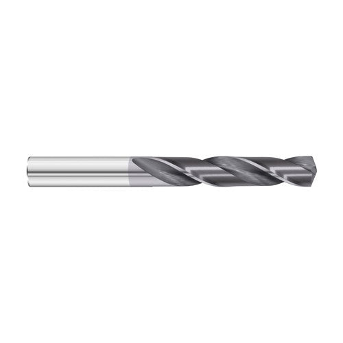 ‎#52 Dia. × 0.064″ Shank × 3/4″ Flute Length × 1-1/2″ OAL, 7xD, 135°, TiAlN, 2xD Flute, External Coolant, Round Solid Carbide Drill