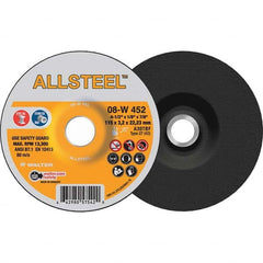 WALTER Surface Technologies - Depressed-Center Wheels Wheel Diameter (Inch): 4-1/2 Wheel Thickness (Inch): 1/8 - All Tool & Supply