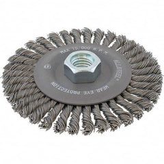 WALTER Surface Technologies - 4-1/2" OD, 5/8-11 Arbor Hole, Stringer Bead Steel Wheel Brush - All Tool & Supply