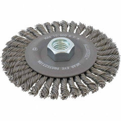 WALTER Surface Technologies - 5" OD, 5/8-11 Arbor Hole, Stringer Bead Steel Wheel Brush - All Tool & Supply