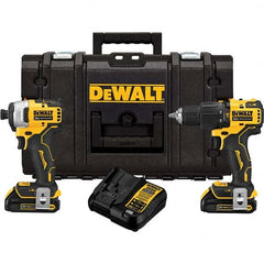 DeWALT - Cordless Tool Combination Kits Voltage: 20 Tools: Brushless 1/2" Compact Hammer Drill/Driver; Brushless 1/4 Impact Driver - All Tool & Supply