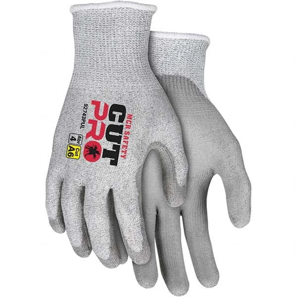 MCR Safety - Size S, ANSI Cut Lvl A6, Puncture Lvl 4, Abrasion Lvl 5, Polyurethane Coated Cut & Puncture Resistant Gloves - All Tool & Supply