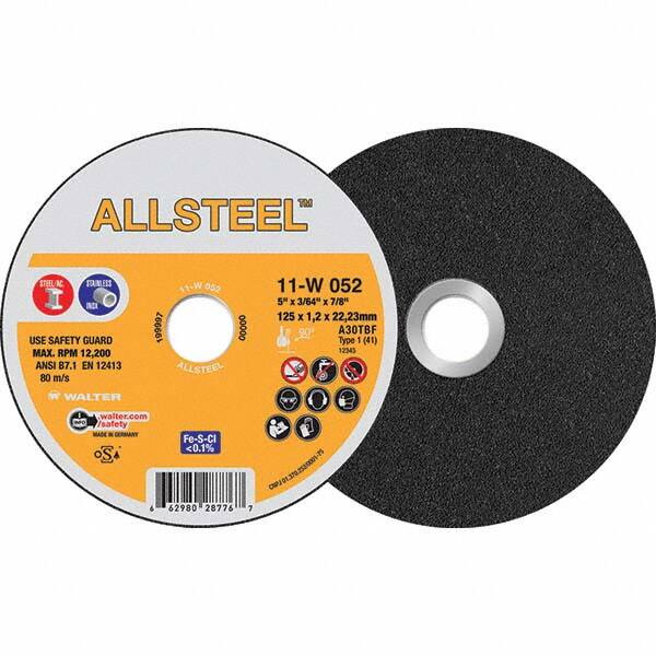 WALTER Surface Technologies - Cutoff Wheels Tool Compatibility: Angle Grinders Wheel Diameter (Inch): 5 - All Tool & Supply